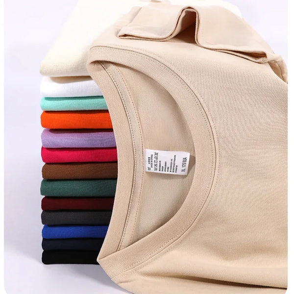 100% Cotton Five Half Sleeve Men's Women Summer T-shirt Loose Short-sleeved Casual Basic Shirt O Neck Solid Color Tops