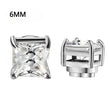 6 Pcset Crystal Strong Magnetic Ear Stud Clip Earrings for Men and Women Punk Round Zircon Magnet Earrings Non Piercing Jewelry