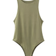 summer solid sexy bodycon women bodysuits female 4 color green slim casual  bodysuit chic lady club short playsuits femme