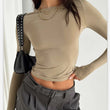Basic Solid Crop Top Short Sleeve Crewneck Skinny T-shirt Summer Casual Tee for Women Y2K Vintage Top Harajuku Streetwear