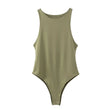 summer solid sexy bodycon women bodysuits female 4 color green slim casual  bodysuit chic lady club short playsuits femme